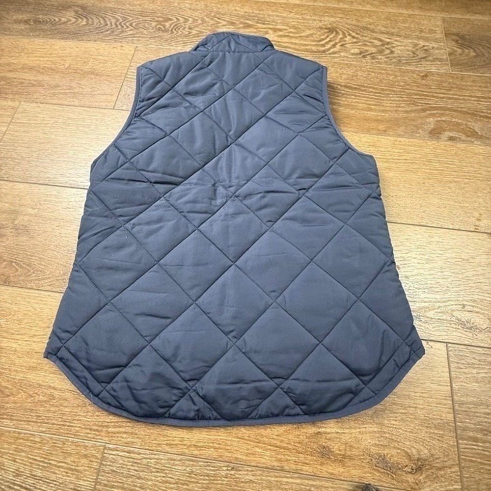 J. Crew Factory Women's Quilted Vest, Navy Blue/Gold NWT Size S Fall/Winter - Picture 9 of 9